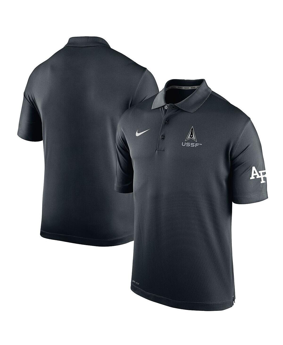 

Мужская черная рубашка-поло air force falcons space force rivalry varsity Nike, черный