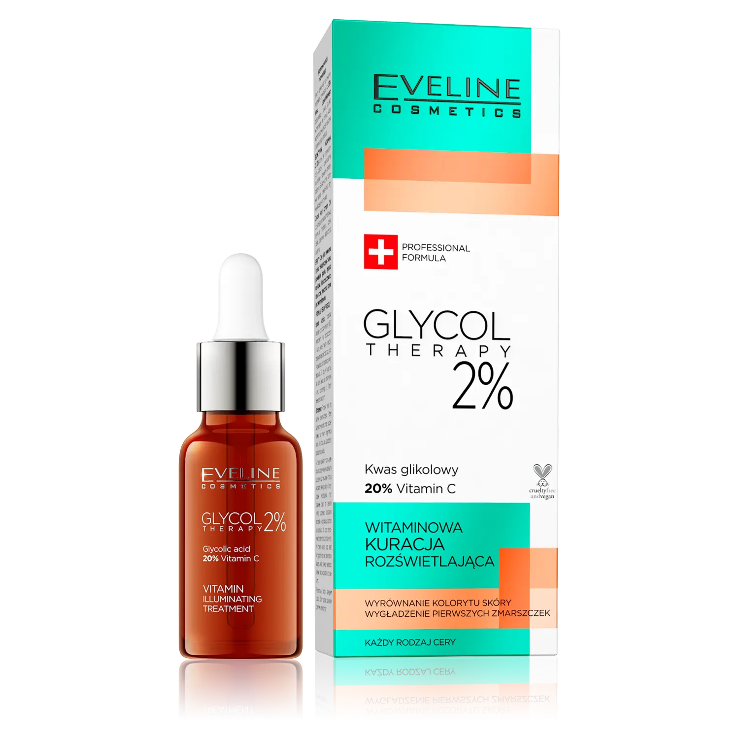 

Eveline Cosmetics Glycol Therapy витаминное осветляющее средство для лица, 18 мл