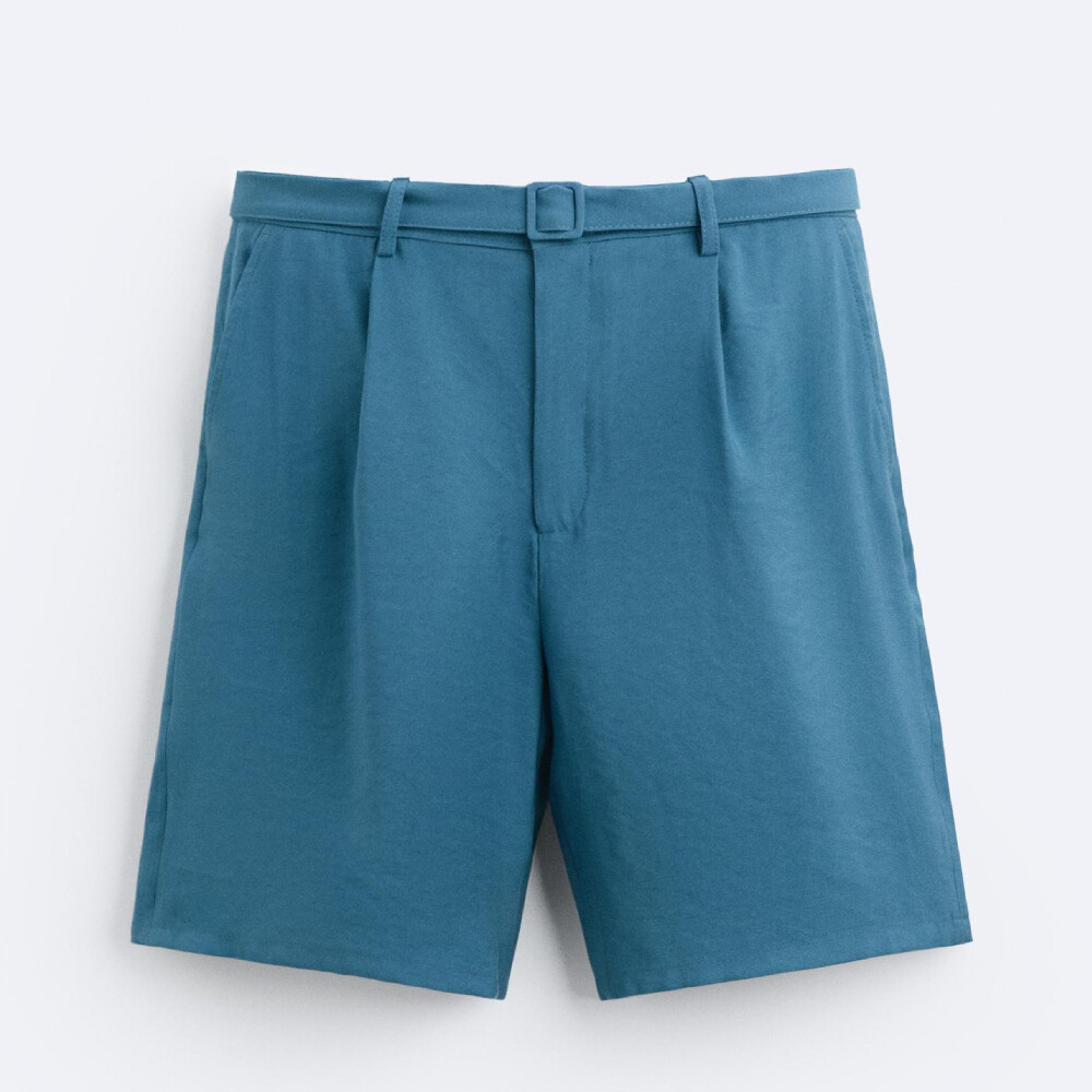 

Шорты Zara Pleated, синий