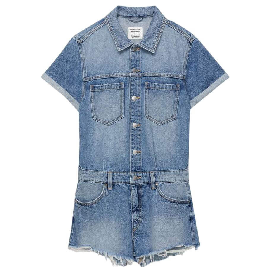 

Джинсовый комбинезон Pull&Bear Denim, синий