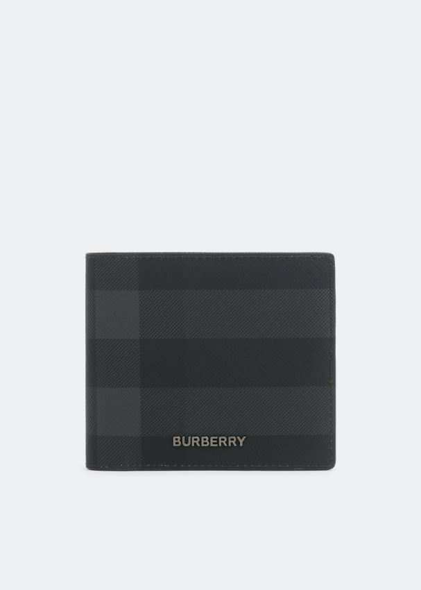 Кошелек BURBERRY Check bi-fold wallet, серый кошелек funko lf marvel logo red bi fold wallet mvwa0108