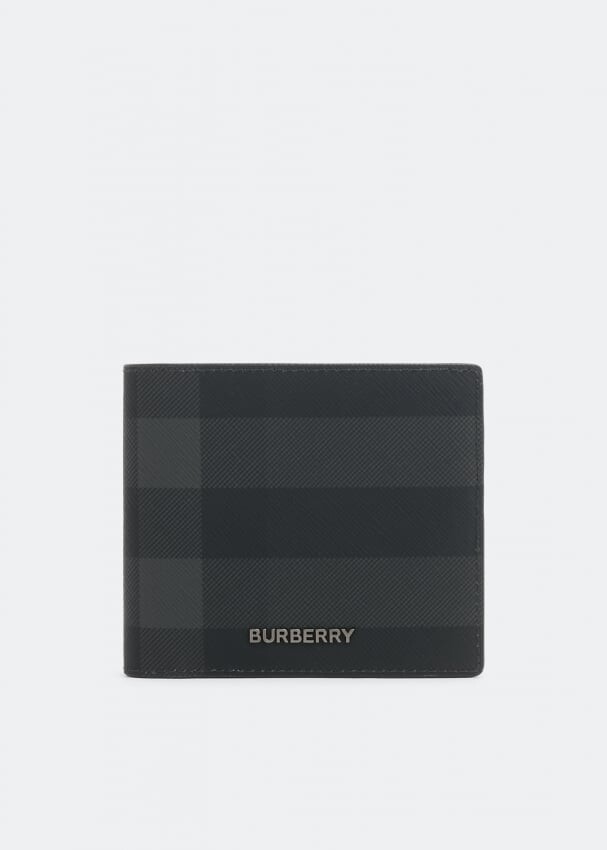 Кошелек BURBERRY Check bi-fold wallet, серый кошелек funko lf marvel logo red bi fold wallet mvwa0108