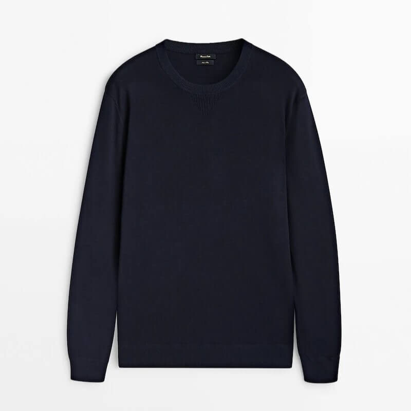 

Свитер Massimo Dutti Knit Comfort, темно-синий