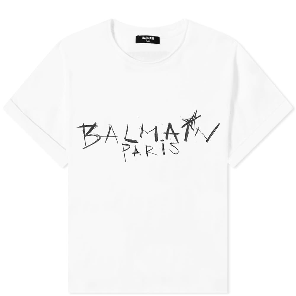

Футболка Balmain Raw Edge Crop Tee