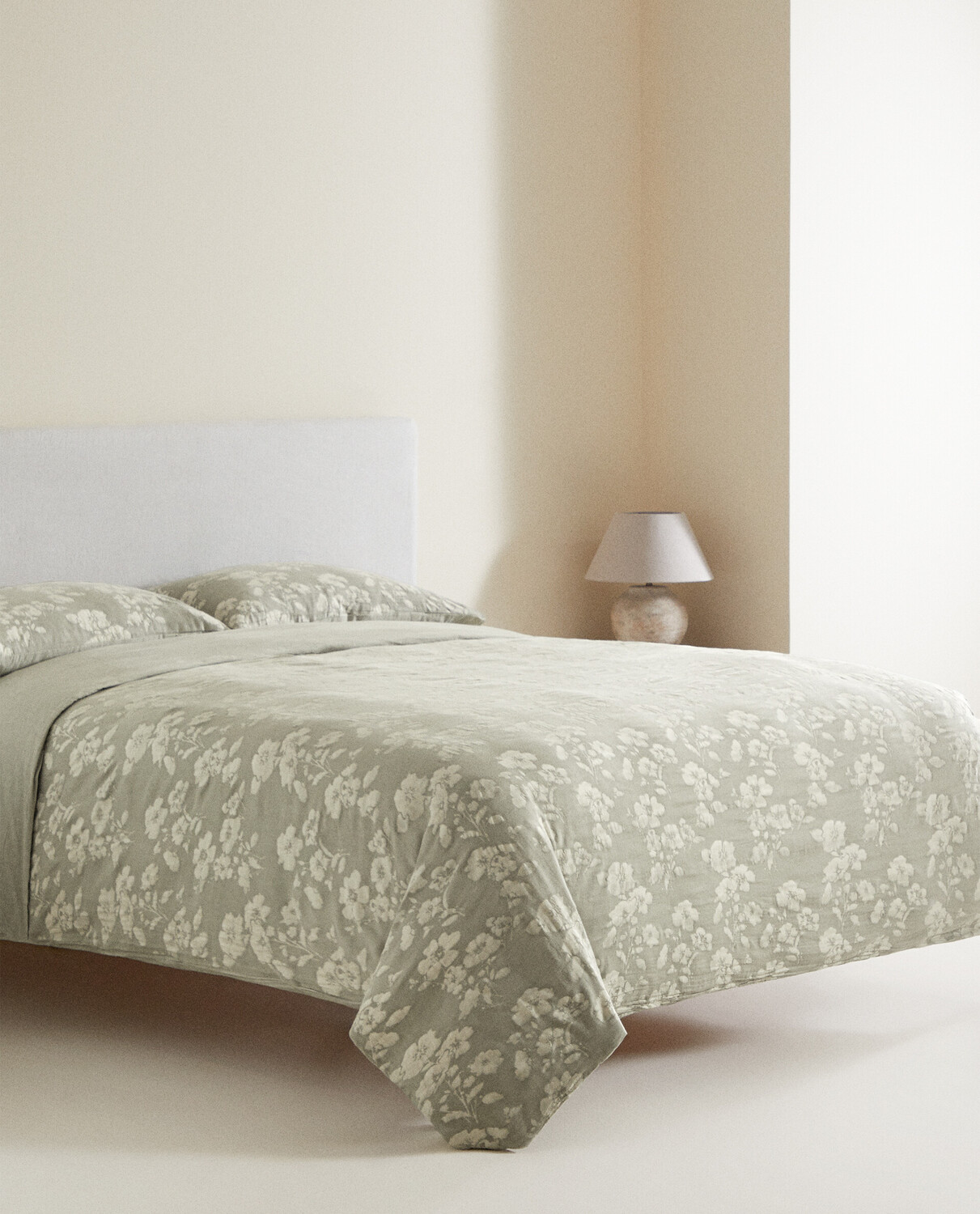

Пододеяльник Zara Home Floral Jacquard, оливковый
