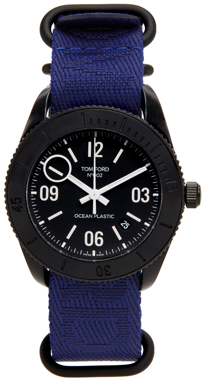 

Синие пластиковые спортивные часы No.002 Ocean TOM FORD