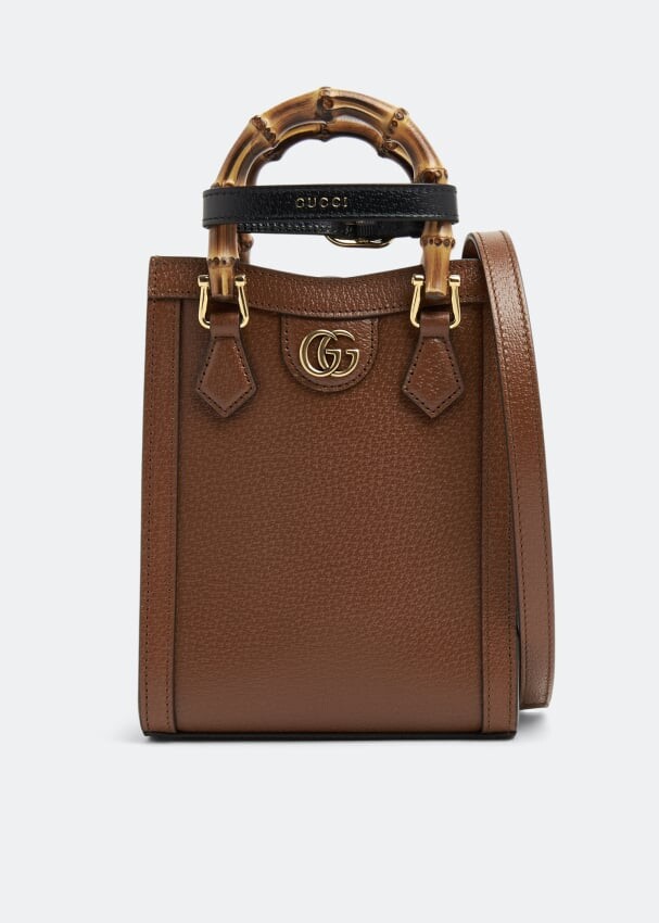 

Сумка-тоут GUCCI Diana mini tote bag, коричневый