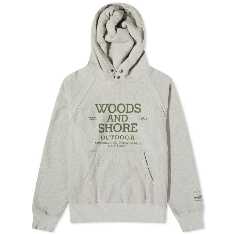 Худи Engineered Garments Raglan Woods, серый
