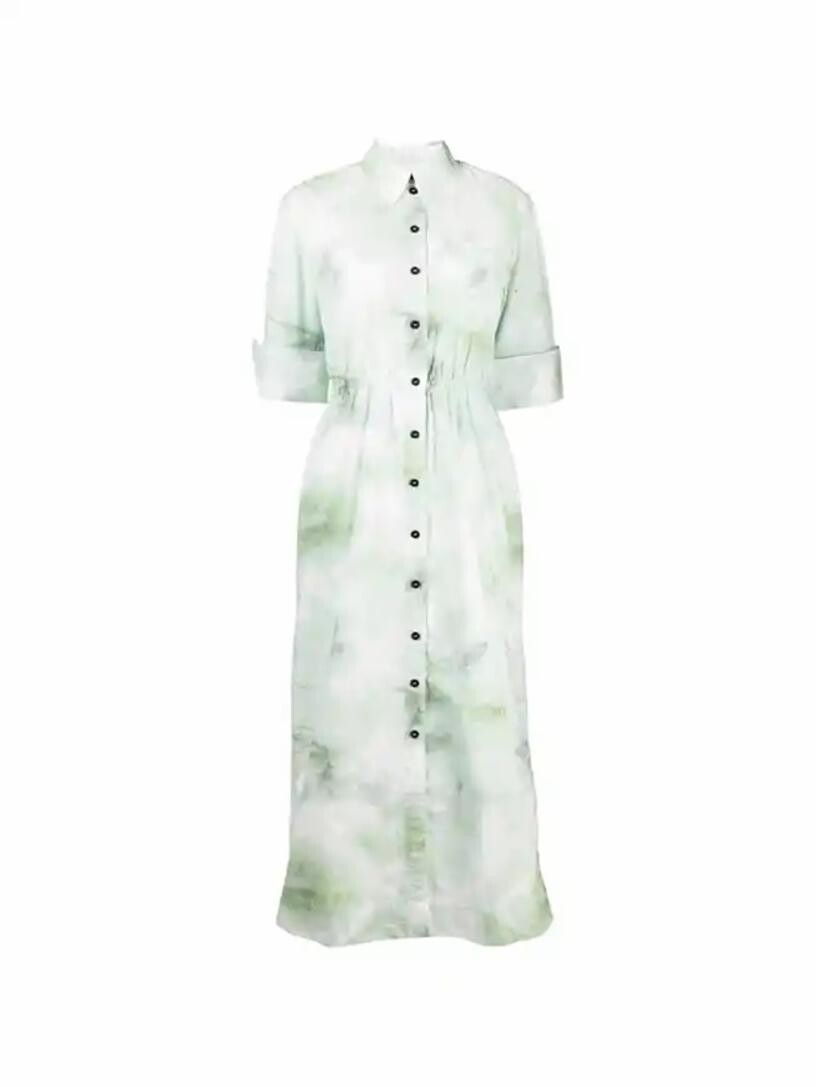 

Платье-рубашка Tie-dye Ganni