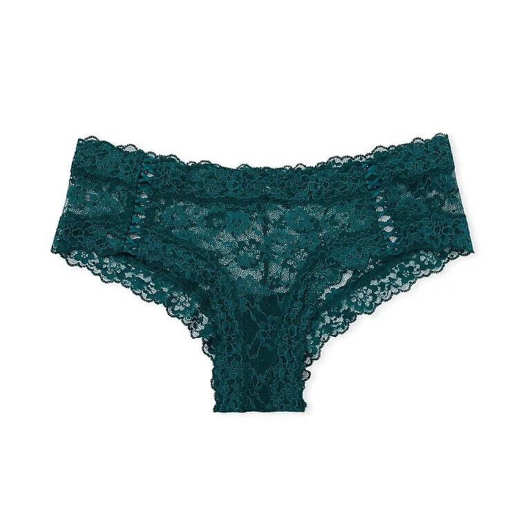 

Трусики Victoria's Secret The Lacie Posey Lace Waist Cotton, темно-зеленый