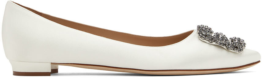 

Белые балетки Hangisi Manolo Blahnik