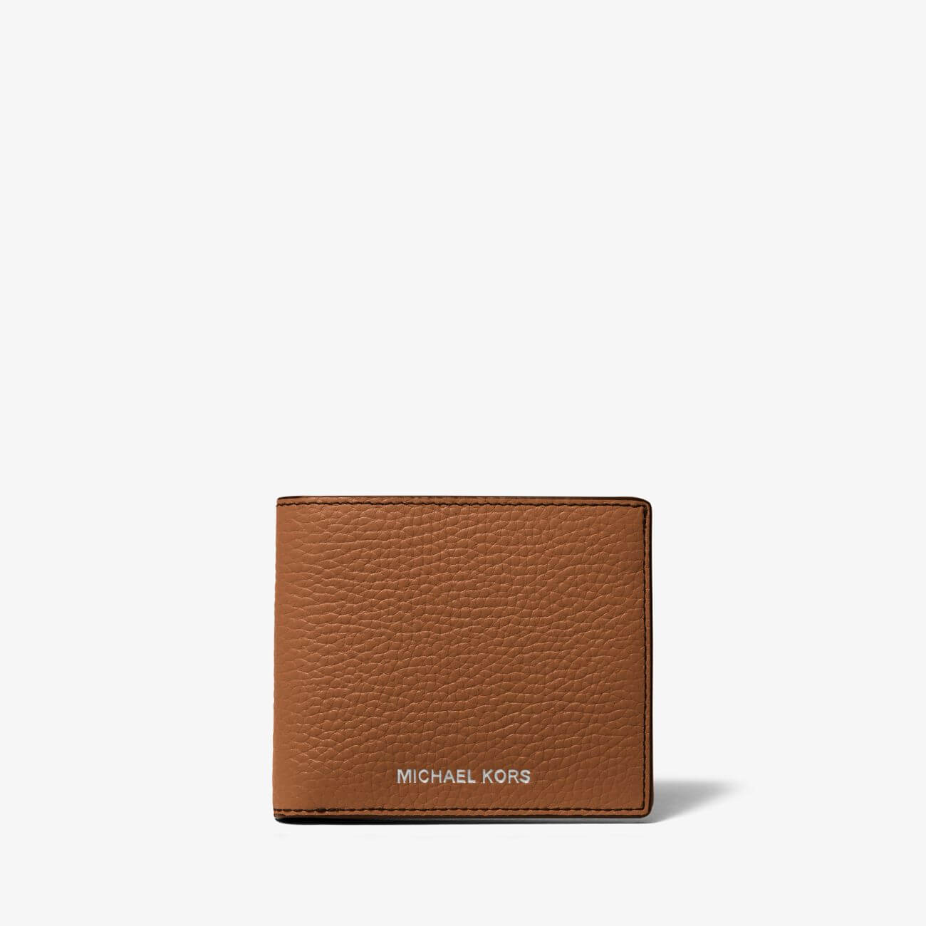 Кошелек Michael Kors Hudson Pebbled Leather Slim Billfold, красный - фото