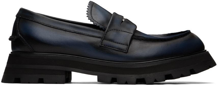 

Черные лоферы с печатью Alexander McQueen