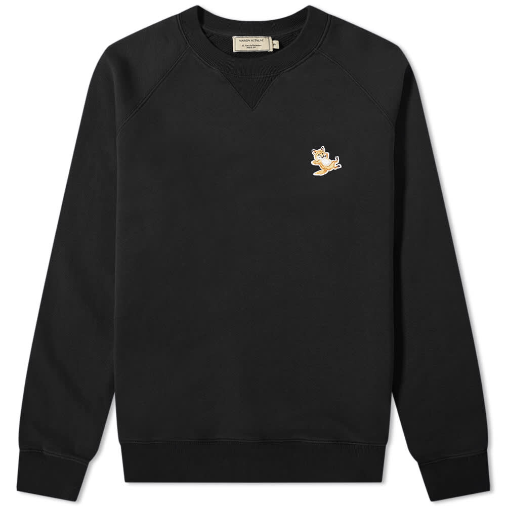 

Толстовка Maison Kitsuné Chillax Fox Patch Classic Crew Sweat, Черный