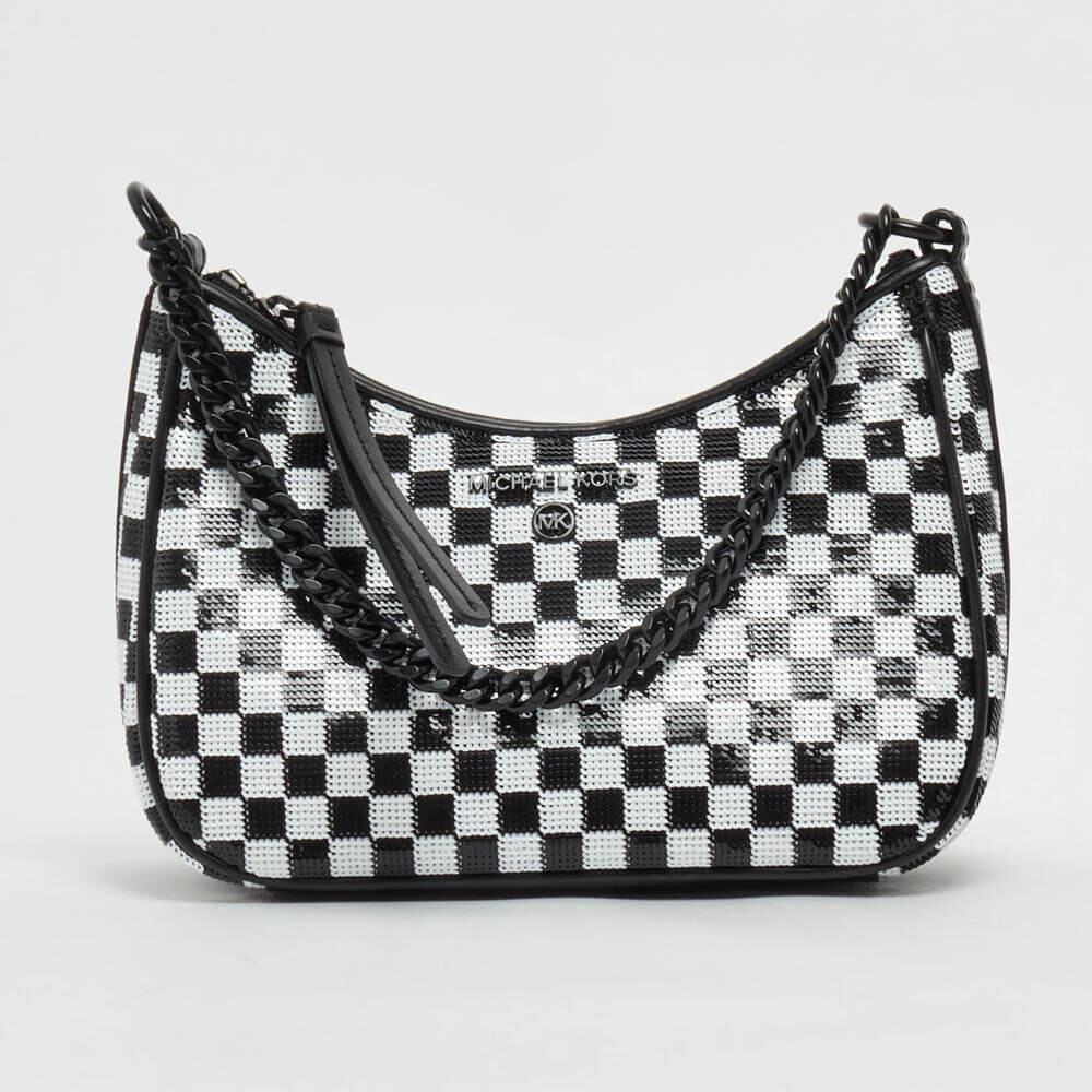 

Сумка Michael Kors Leather Shoulder, белый/черный
