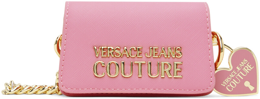 

Розовая сумка на цепочке Deluxe Versace Jeans Couture