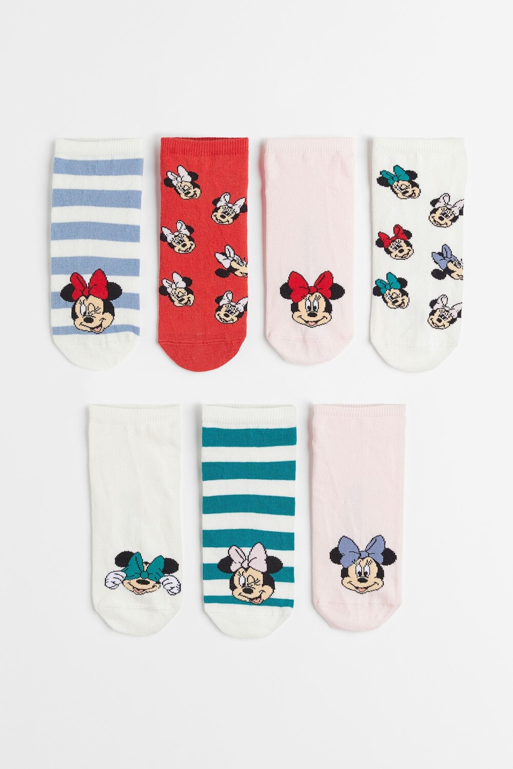 

7 пар коротких носков H&M Minnie Mouse, белый