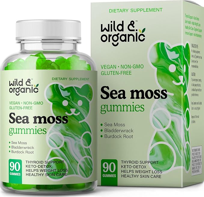 Морской мох Wild & Organic, 90 жевательных конфет 6l water moss dry moss phalaenopsis orchids cultivation substrate soil garden sphagnum moss nutrition organic fertilizer