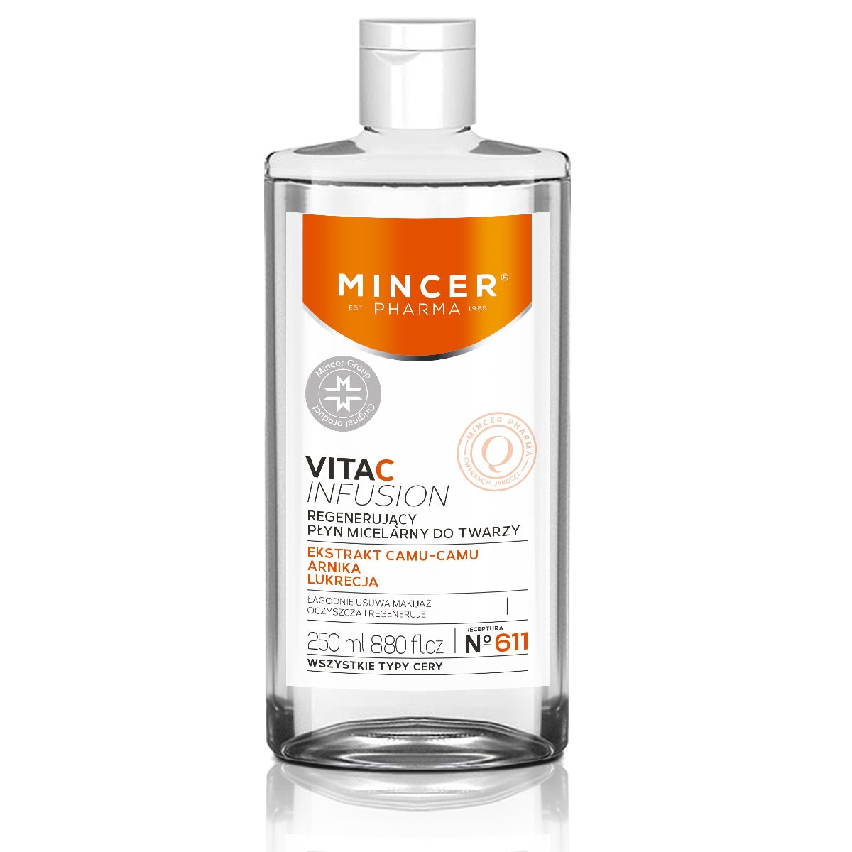 цена Mincer Pharma Регенерирующая мицеллярная вода для лица Vita C Infusion №611 250мл