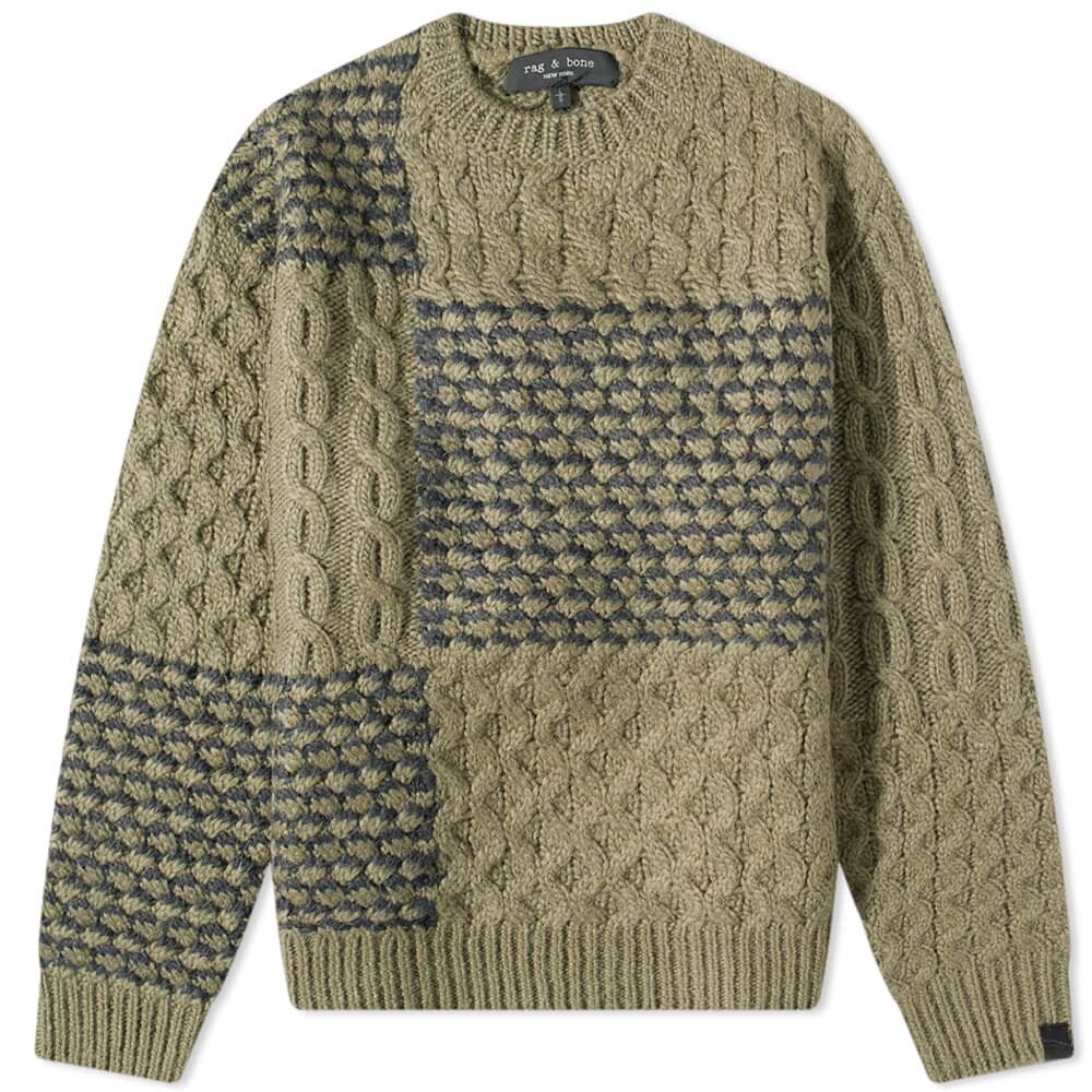 

Джемпер Rag & Bone Check Crew Knit, Серый