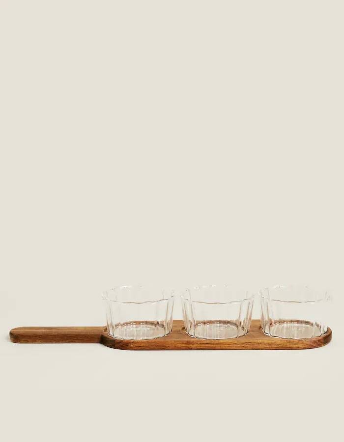 

Менажница Zara Home Set Of Bowls With Tray, деревянный