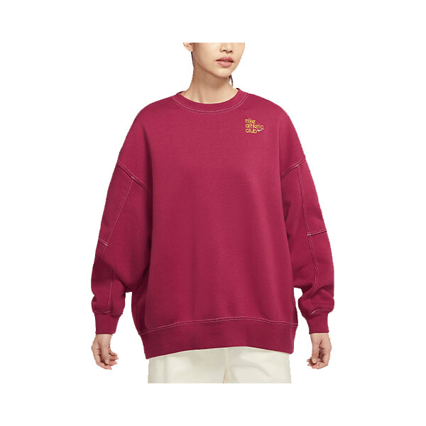 

Толстовка Nike Printing Fleece Sports Round Neck Light Brown Red, Красный