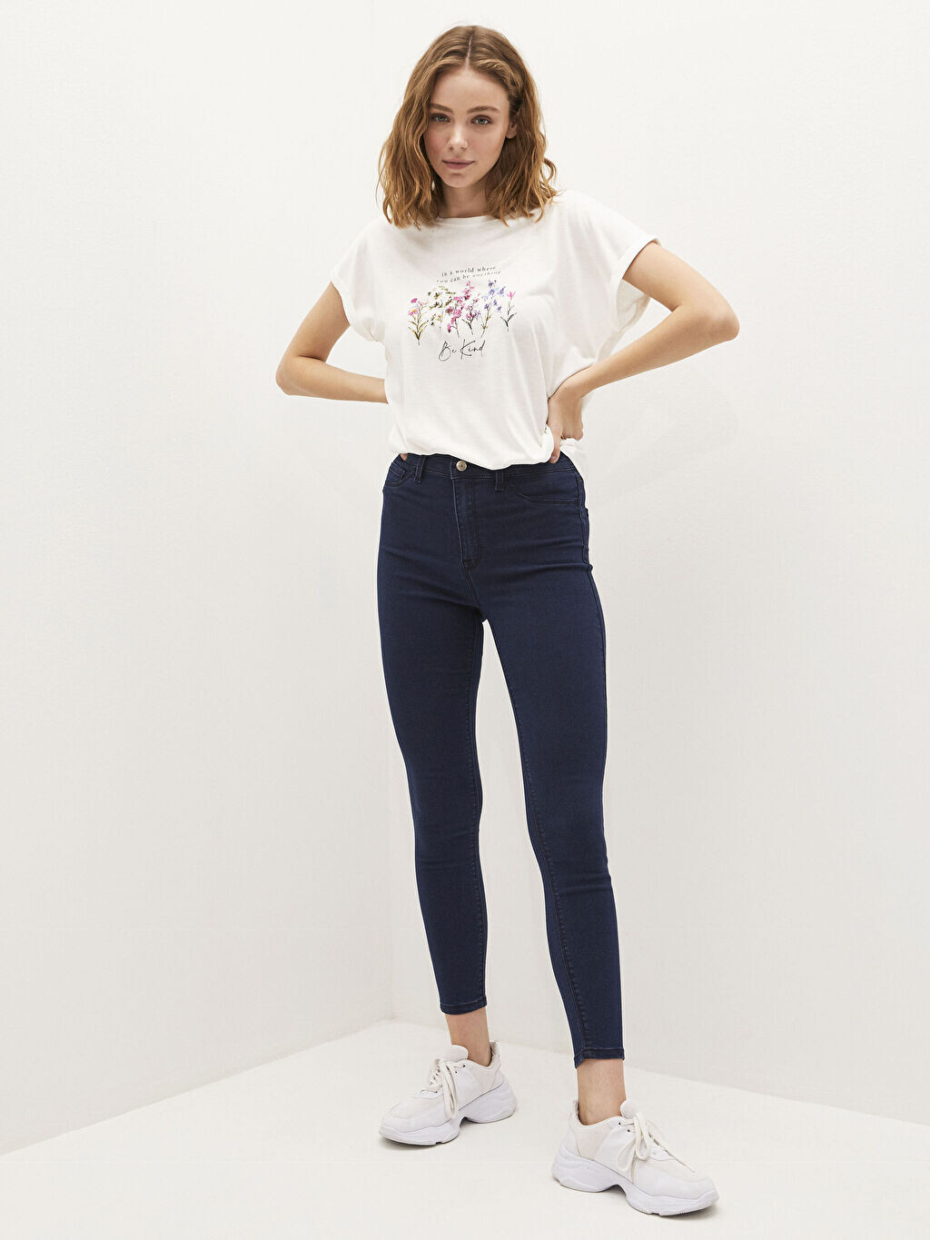 

Супероблегающие женские джинсы с высокой талией LCW Jeans