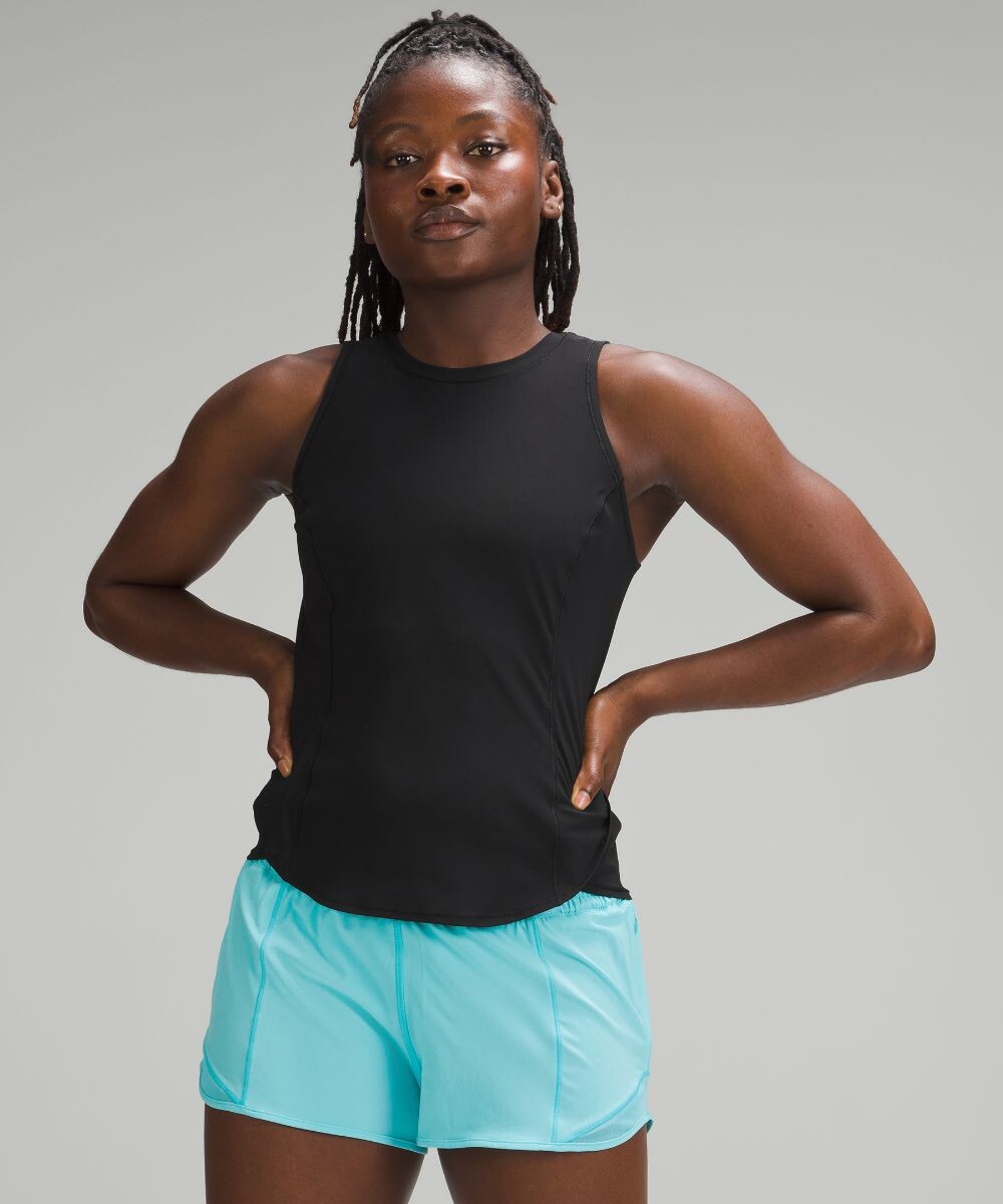 

Отложная майка для бега Lululemon, черный
