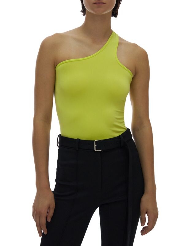 

Бесшовная майка с вырезом Helmut Lang Acid lime