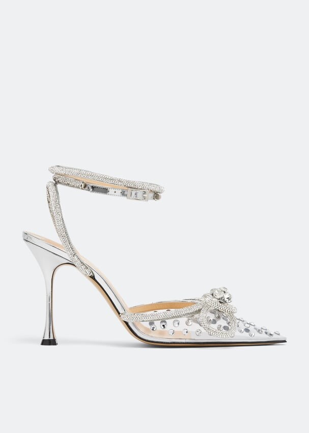 

Туфли MACH AND MACH Double bow crystal PVC pumps, серебряный