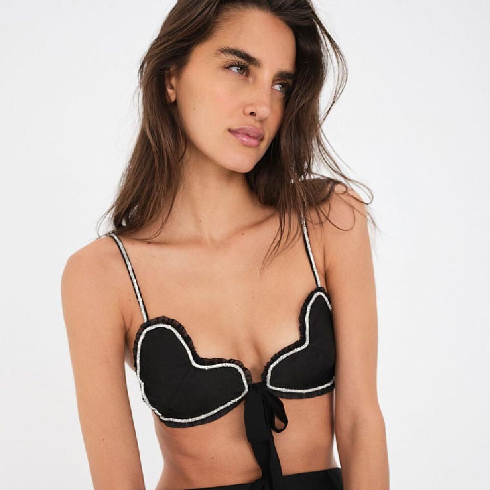 

Топ For Love & Lemons Cora Bra, черный