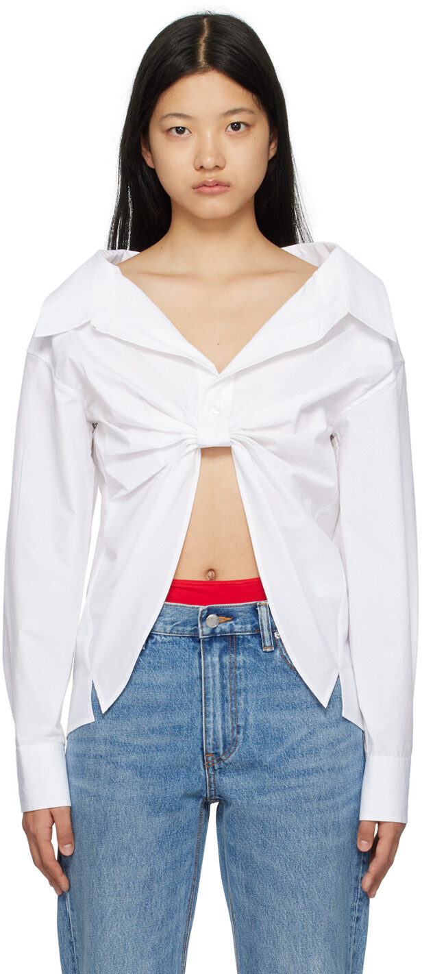 

Белая рубашка с бабочкой alexanderwang.t