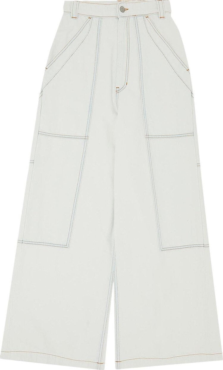 

Брюки MM6 Maison Margiela 5 Pocket Pants 'Super Bleach', белый