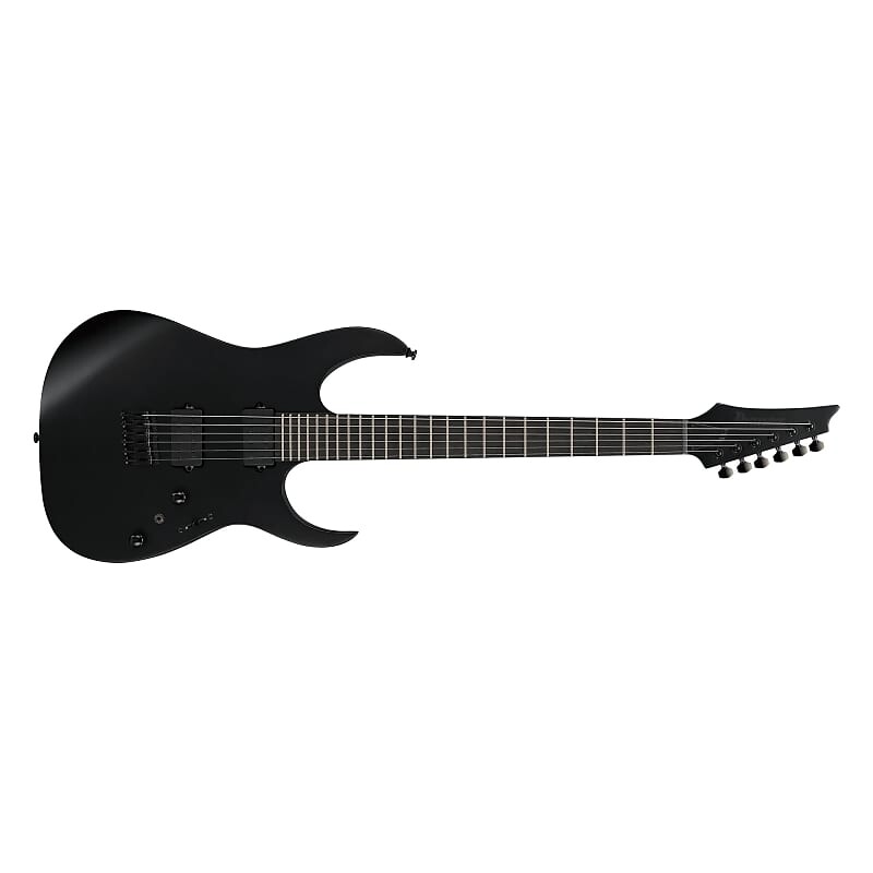 

Гитара Ibanez RGRTB621 Iron Label RG, гриф из черного дерева, черная квартира RGRTB621BKF