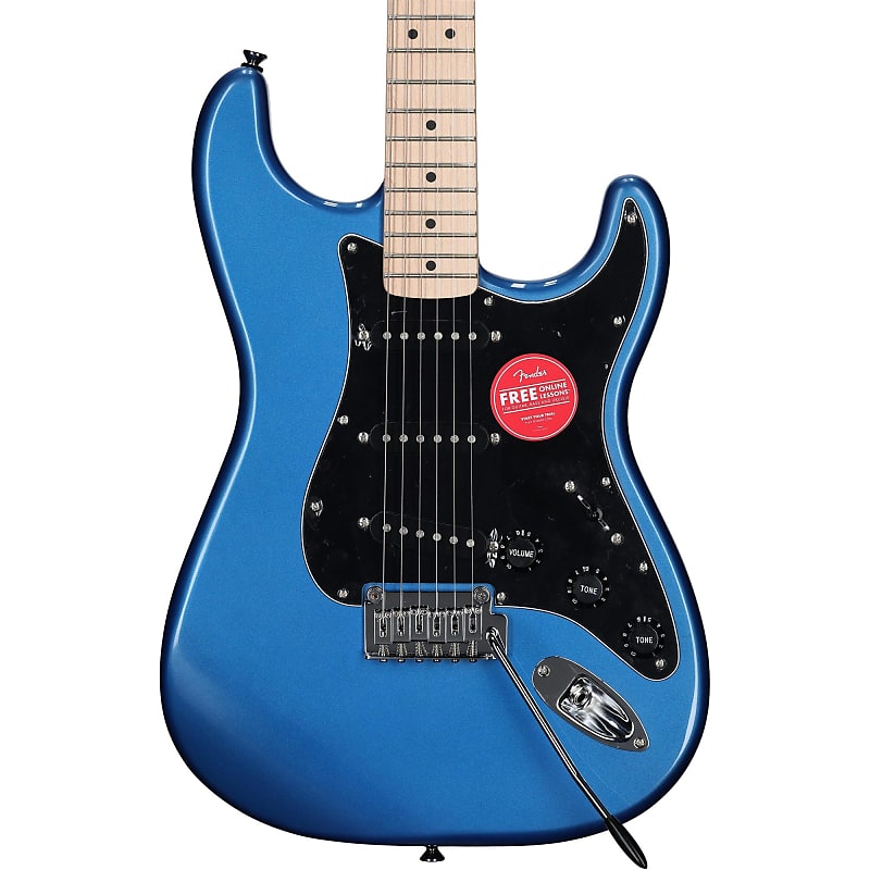 Электрогитара Squier Affinity Stratocaster с кленовой накладкой на гриф, синий цвет Лейк-Плэсид Squier Affinity Stratocaster Electric Guitar, with Maple Fingerboard, Lake Placid Blue