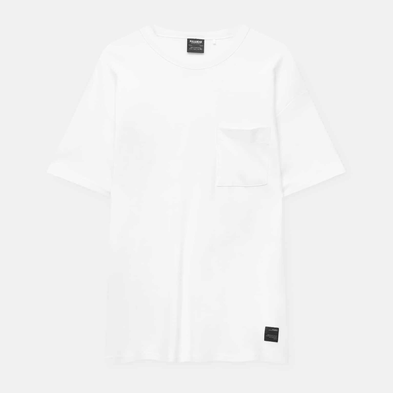 

Футболка Pull&Bear Short Sleeve With Pocket, белый