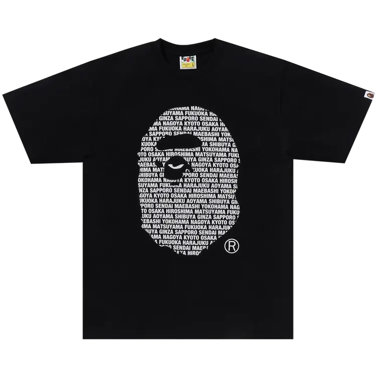 

Футболка BAPE Japan Ape Head 'Black', черный