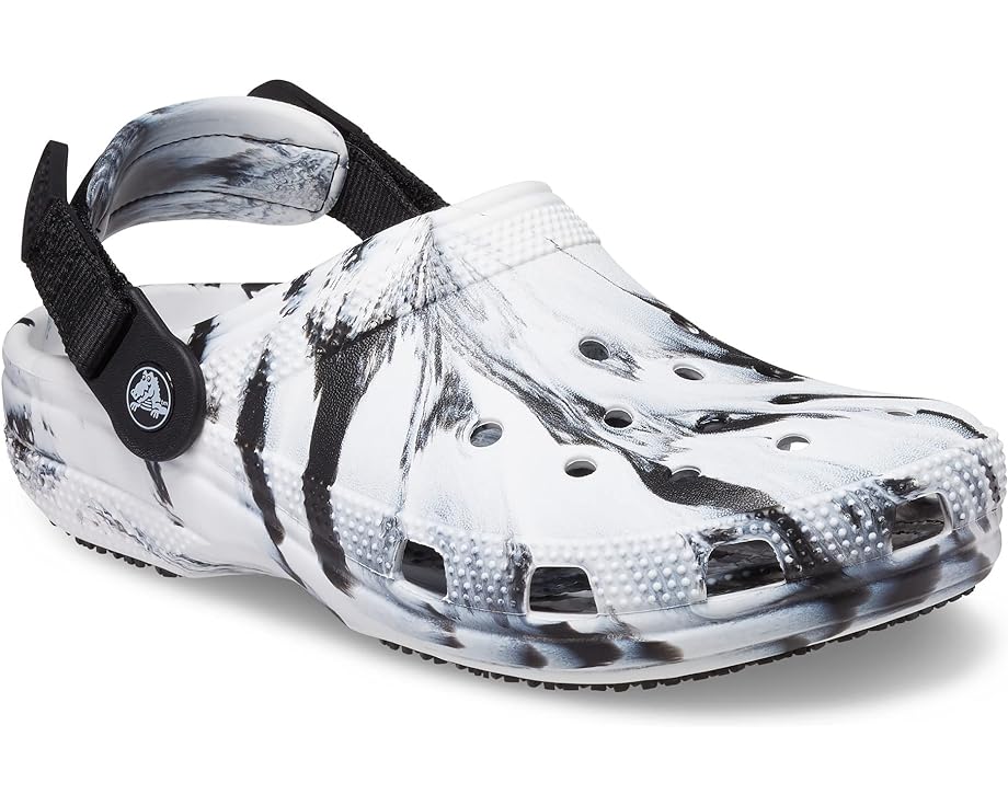 Сабо Crocs Work Classic Adjustable Slip Resistant, цвет Black/White Marbled gorgoroth pentagram 1xlp white black marbled lp