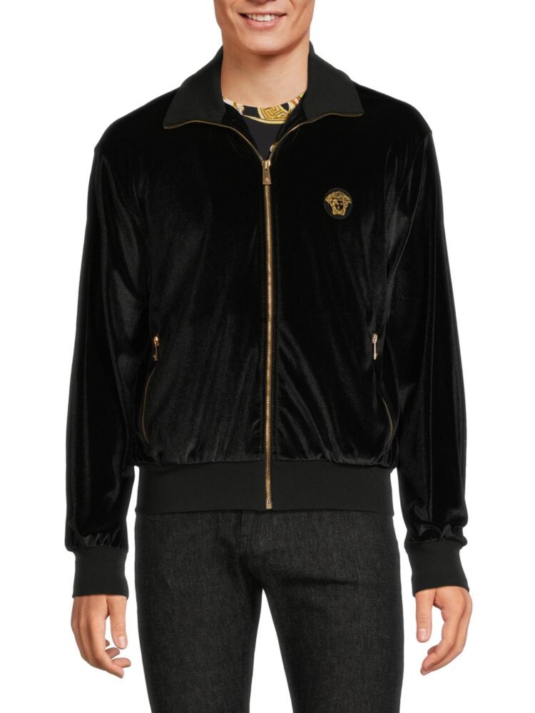 

Куртка на молнии с декором Medusa Versace, черный