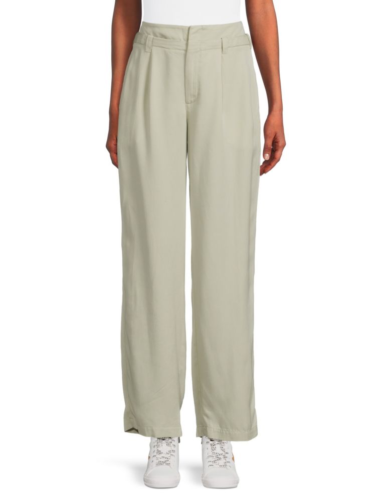 Широкие брюки со складками Free People, цвет Alfalfa