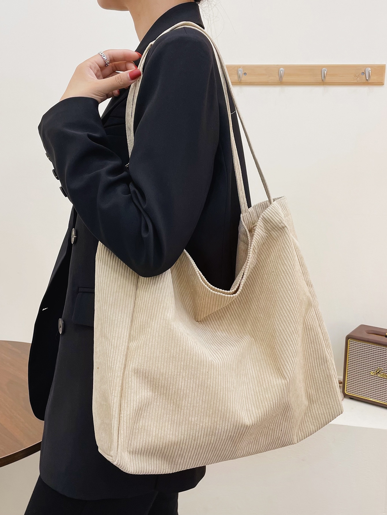 Легкая деловая повседневная минималистичная сумка-шопер для девочек-подростков, хаки