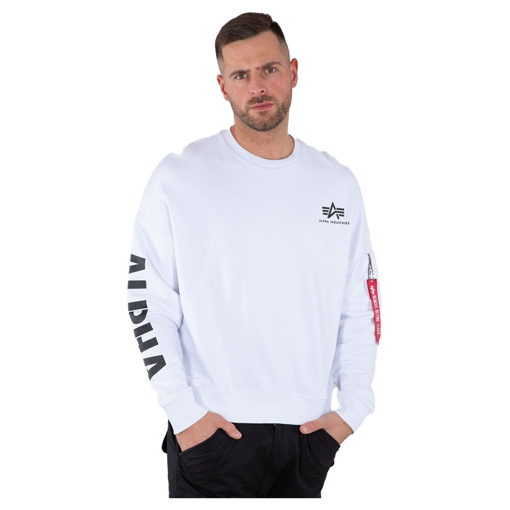 

Свитер Alpha Industries Sleeve Print Oversize, белый