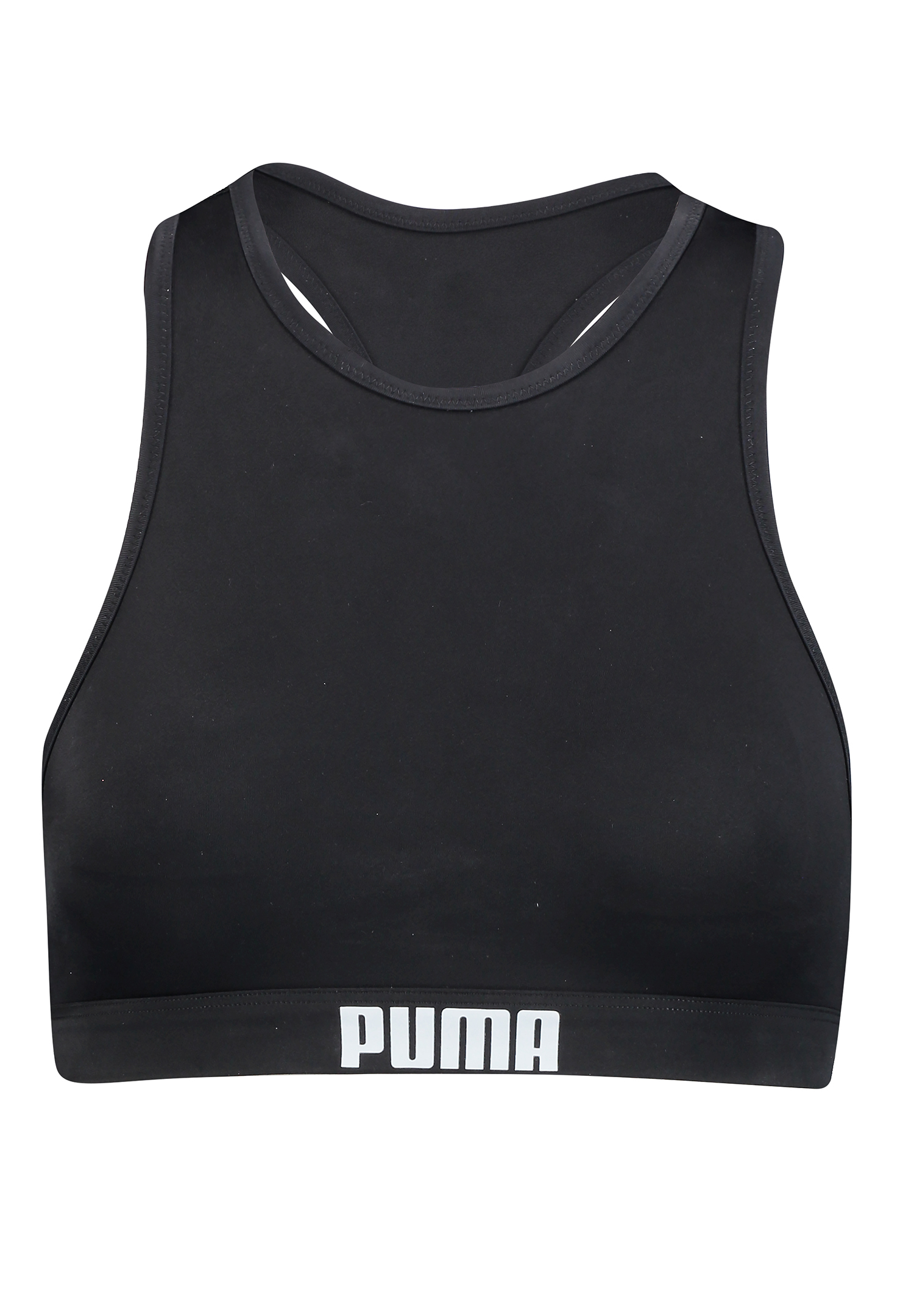 Купальник Puma SWIM WOMEN RACERBACK TOP, черный цена и фото