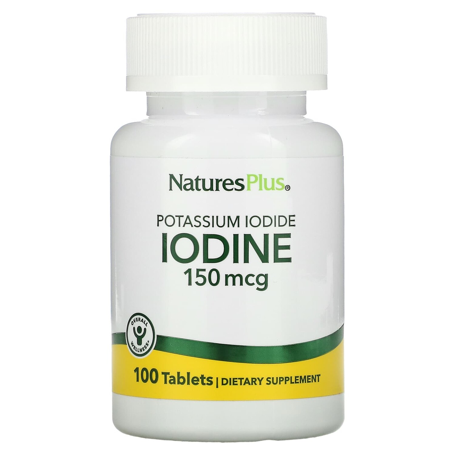 

Йод, йодид калия, 150 мкг, 100 таблеток, NaturesPlus