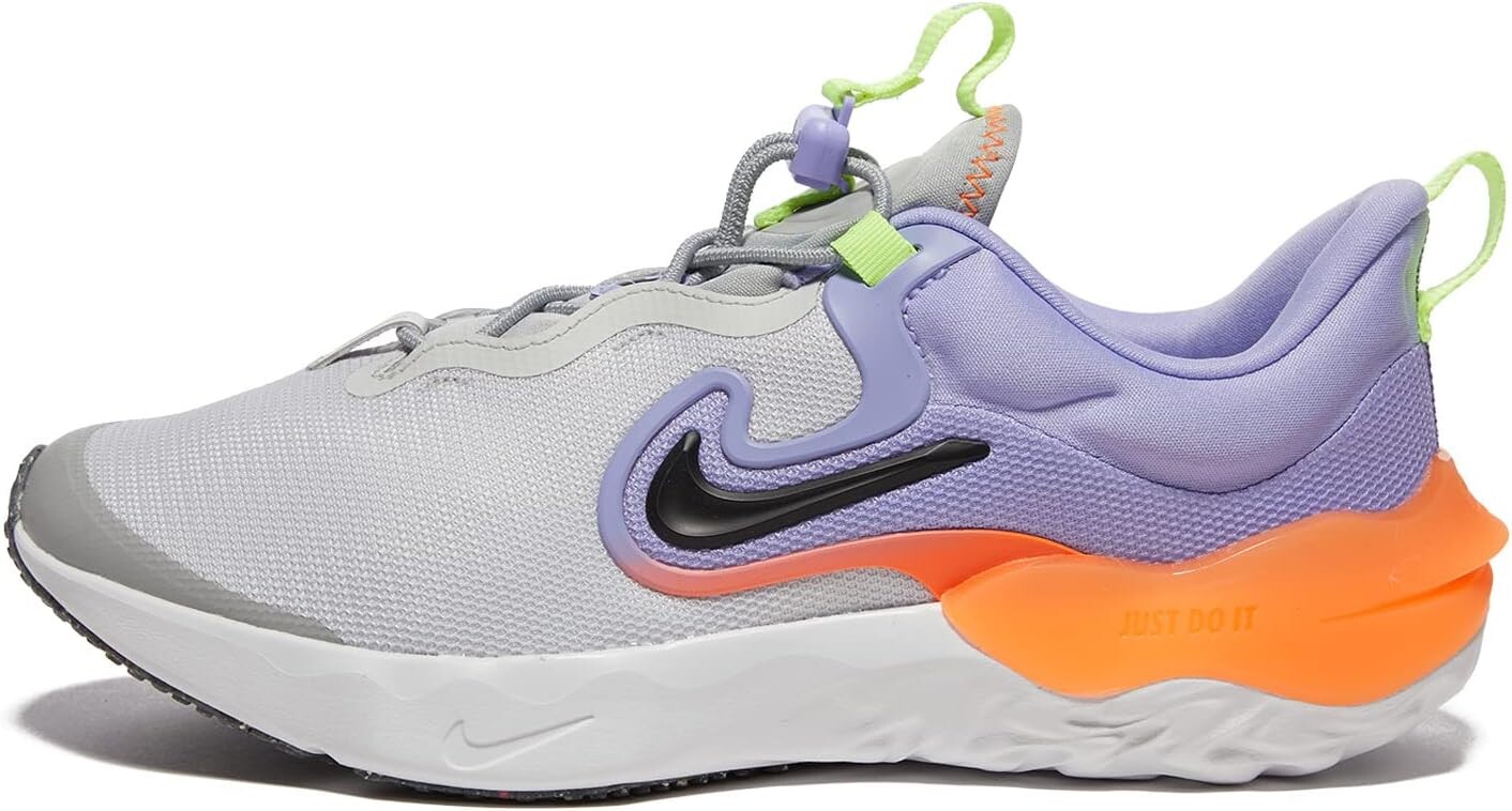 

Кроссовки Run Flow Nike, цвет Photon Dust/Black/Purple Pulse