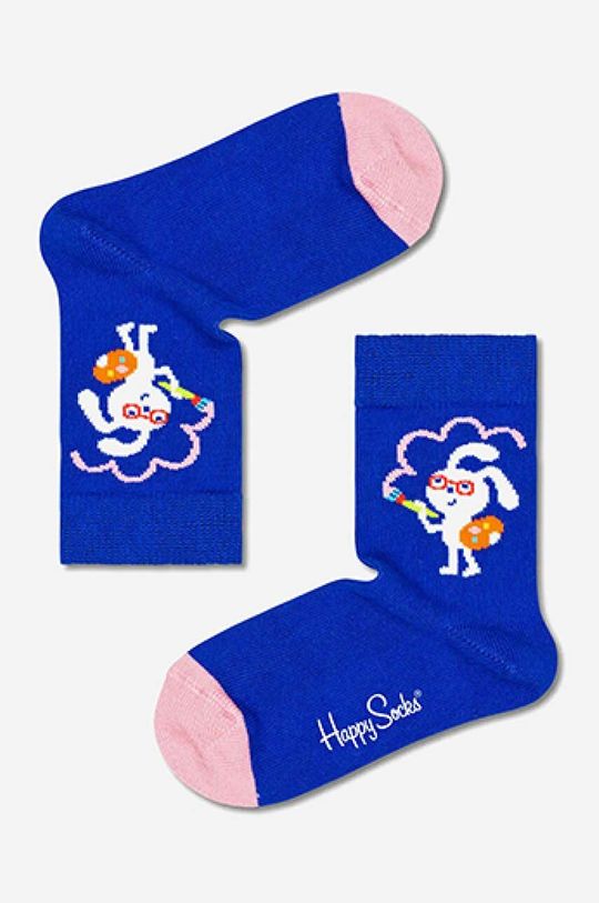 цена Носки Happy Socks с изображением кролика, синий
