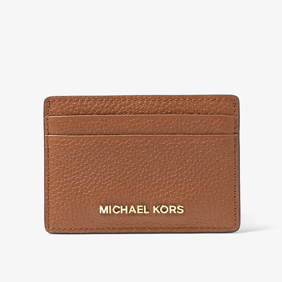 цена Визитница Michael Michael Kors Pebbled Leather, коричневый
