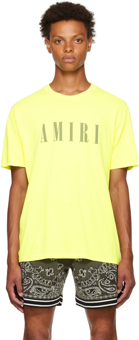 

Зеленая хлопковая футболка AMIRI, Зеленый