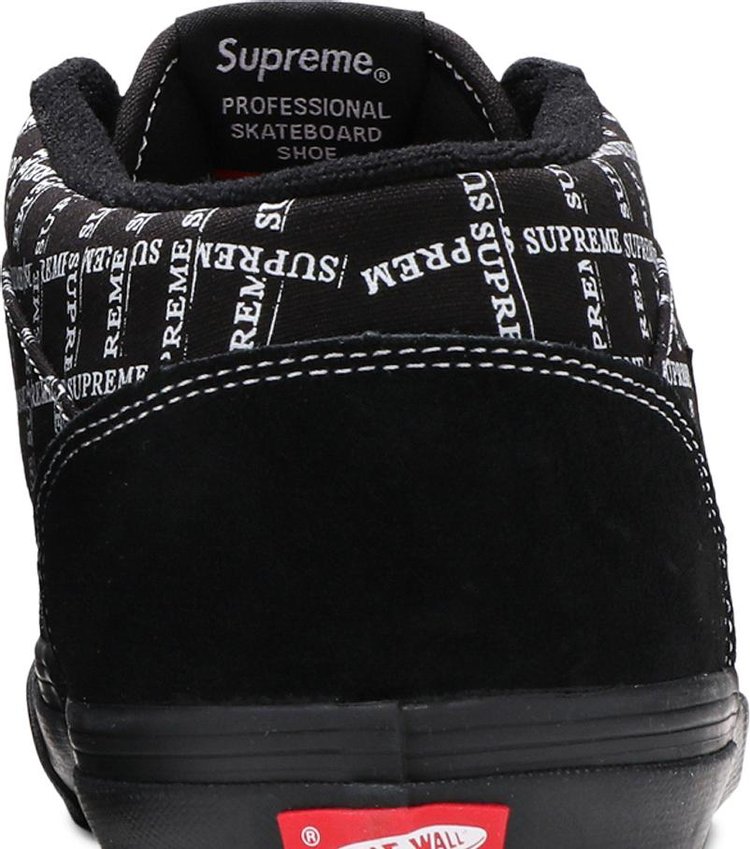 Vans Supreme Half Cab Pro '92 Logo Pattern - Black