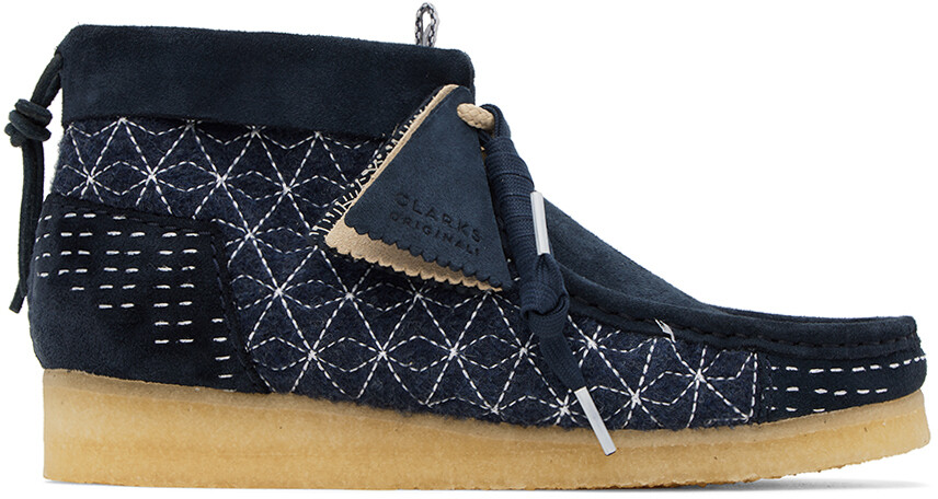 

Темно-синие ботинки Wallabee Clarks Originals